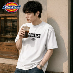 Dickies Cool Summer New American Printed Casual Round Neck Short Sleeve T-shirt for Men, Thin Half Sleeve Shirt Y