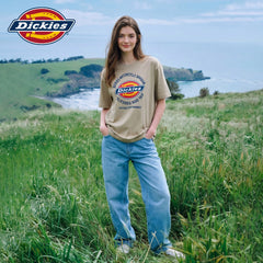 Dickies Emperor Cool Suitable Army Green Short sleeved T-shirt for Women 2026 Simple Style Comfortable and Versatile Loose Round Neck Top m