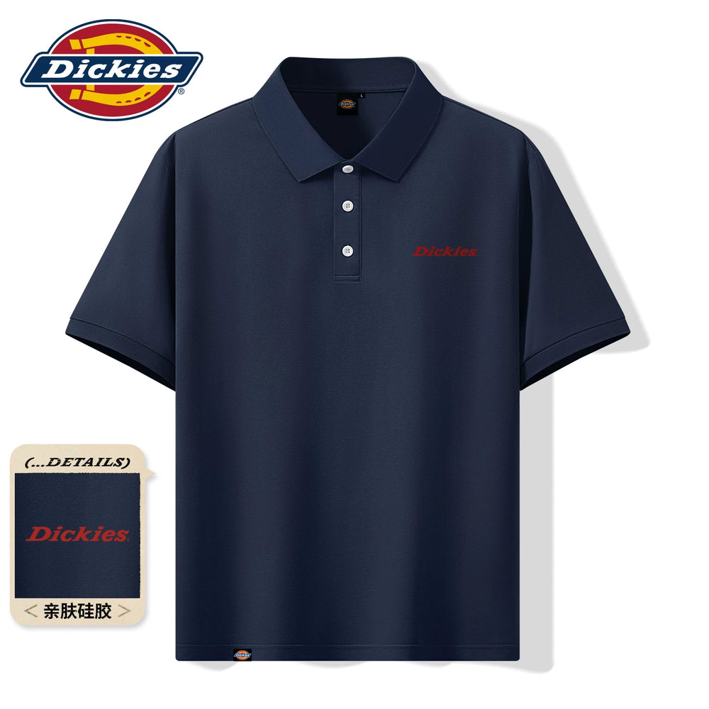 Dickies Mulberry Silk Polo Shirt Men's 26 New Summer High End Collar Short Sleeve Ice Silk Breathable Collar T-shirt A