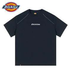 Dickies men's short sleeved T-shirt, American heavyweight deconstruction T-shirt, contrasting color and bright thread design, summer fashion trend A