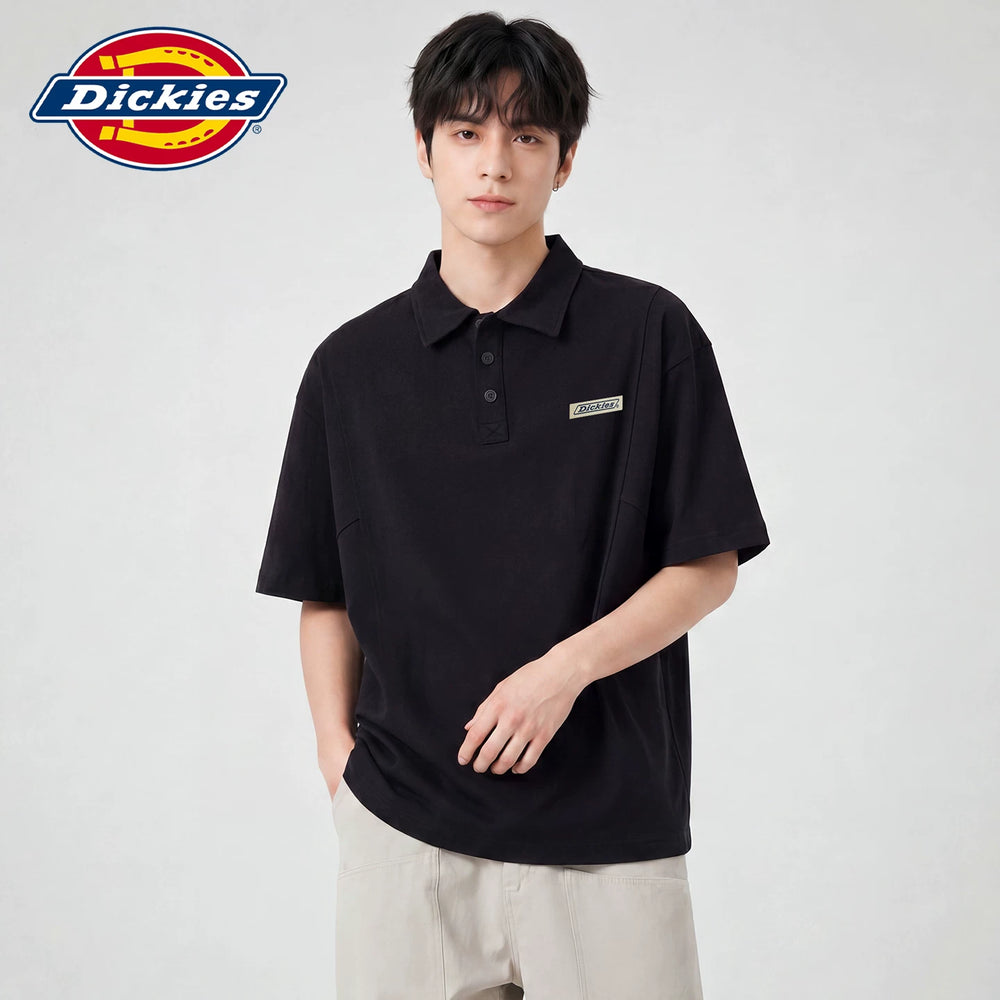 Dickies Cool Summer New Simple Thin Collar Short Sleeve Polo Shirt Men's Breathable Commuter Top Y