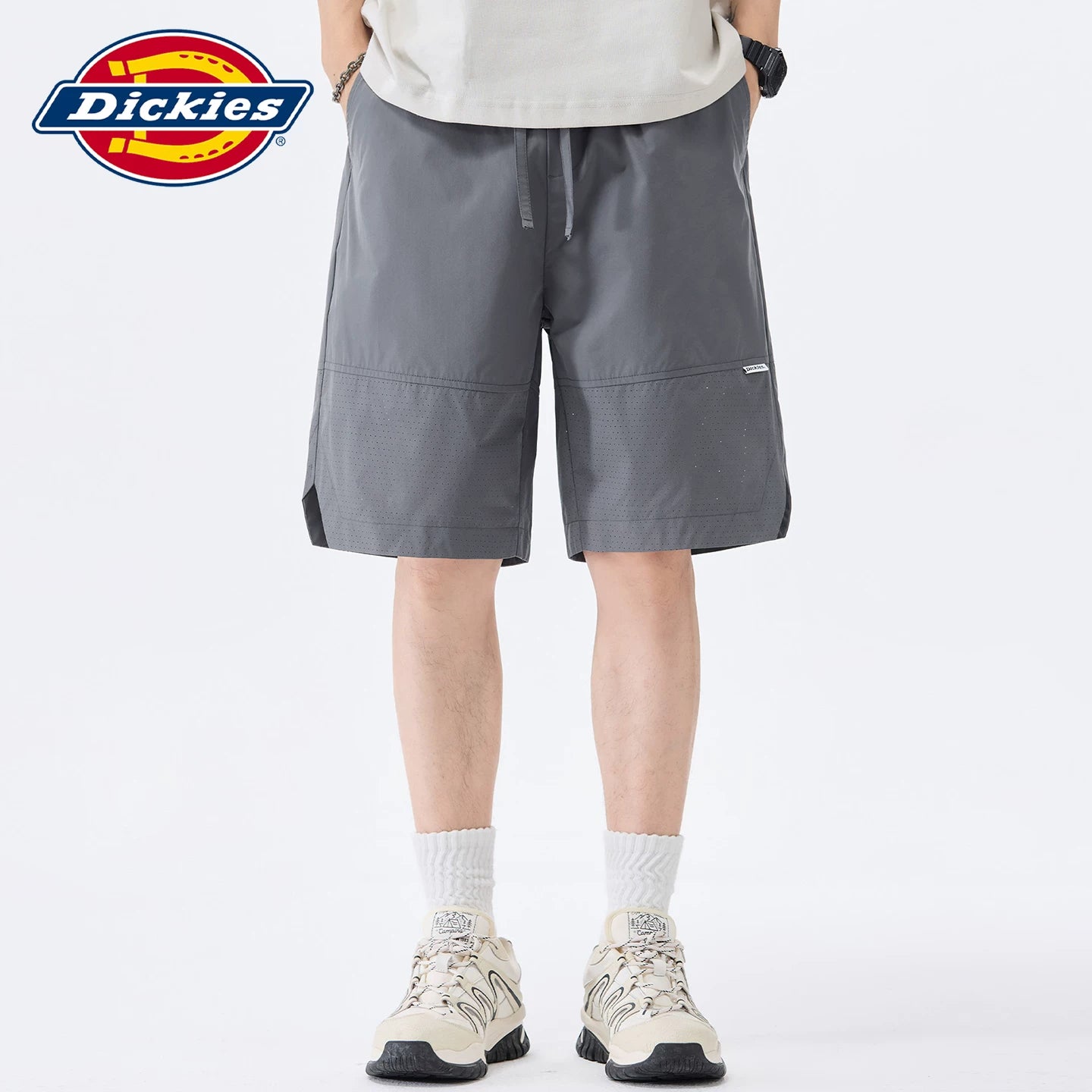 Dickies Cool Summer New Casual Shorts Men's Mesh Breathable Drawstring Design Straight Leg Pants Y