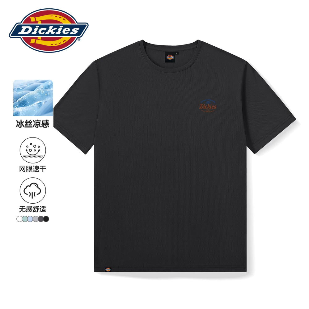 Dickies mesh short sleeved men's T-shirt summer ice silk cool thin training clothes breathable quick drying sports top A