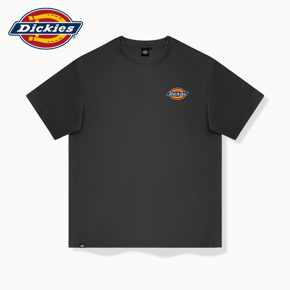 Dickies 2026 summer pure cotton men's short sleeved T-shirt round neck black loose casual half sleeved shirt A