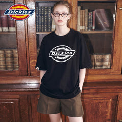 Dickies Emperor Cool Suitable Letter Printed Short sleeved T-shirt for Women in Spring 2026, Trendy and Trendy, Loose and Simple Top m