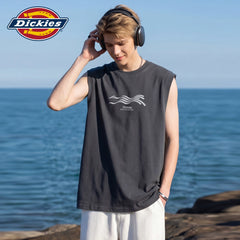 Dickies Emperor Cool Suitable Casual Shoulder Vest Men's Summer Pure Cotton Sleeveless T-shirt Sports Fitness Round Neck Top M