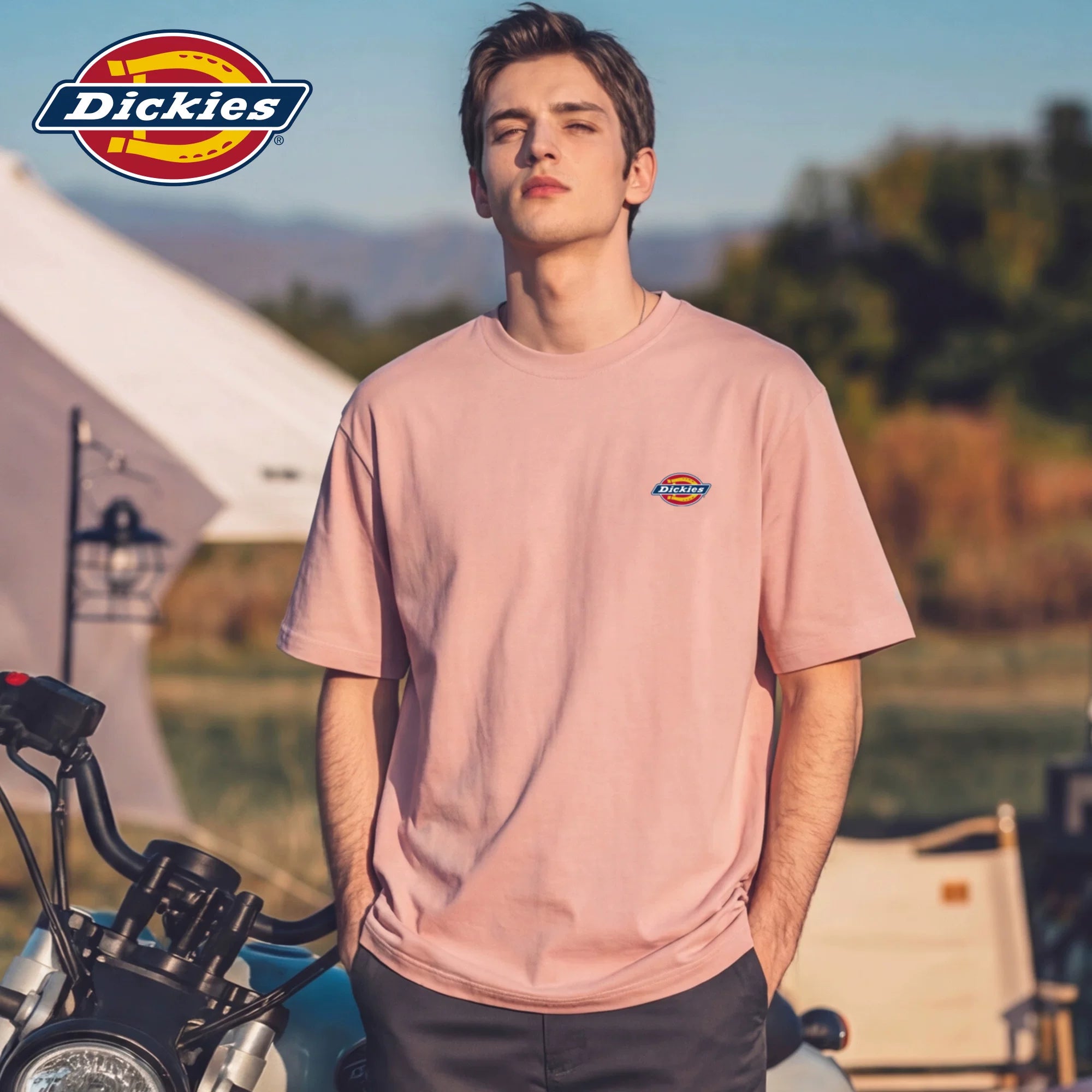 Dickies Emperor Cool Suitable Short sleeved Men's New Loose, Comfortable, Simple, Trendy Brand, High end, Pure Cotton Printed T-shirt M