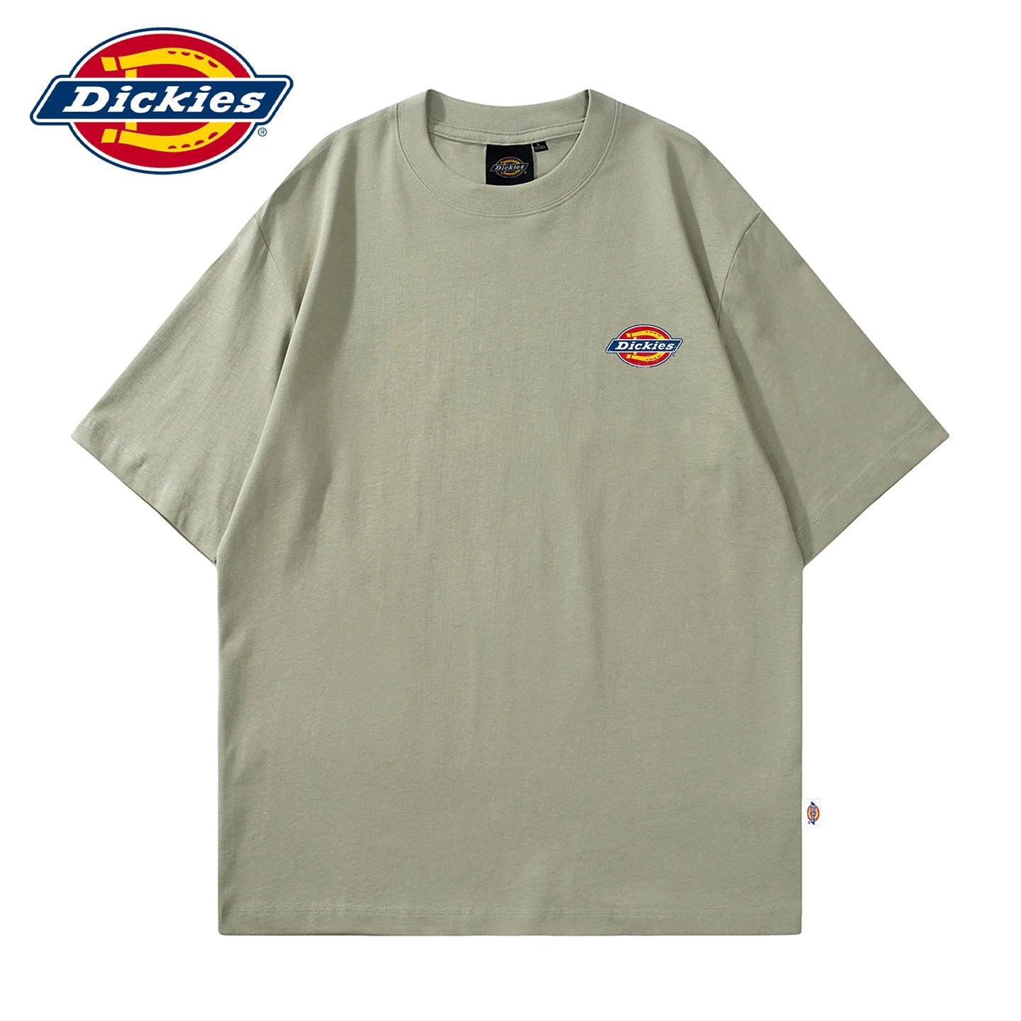 Dickies is suitable for making old LOGO short sleeved T-shirts, thin styles, summer new styles, men's round neck T-shirts, five quarter sleeves, Y