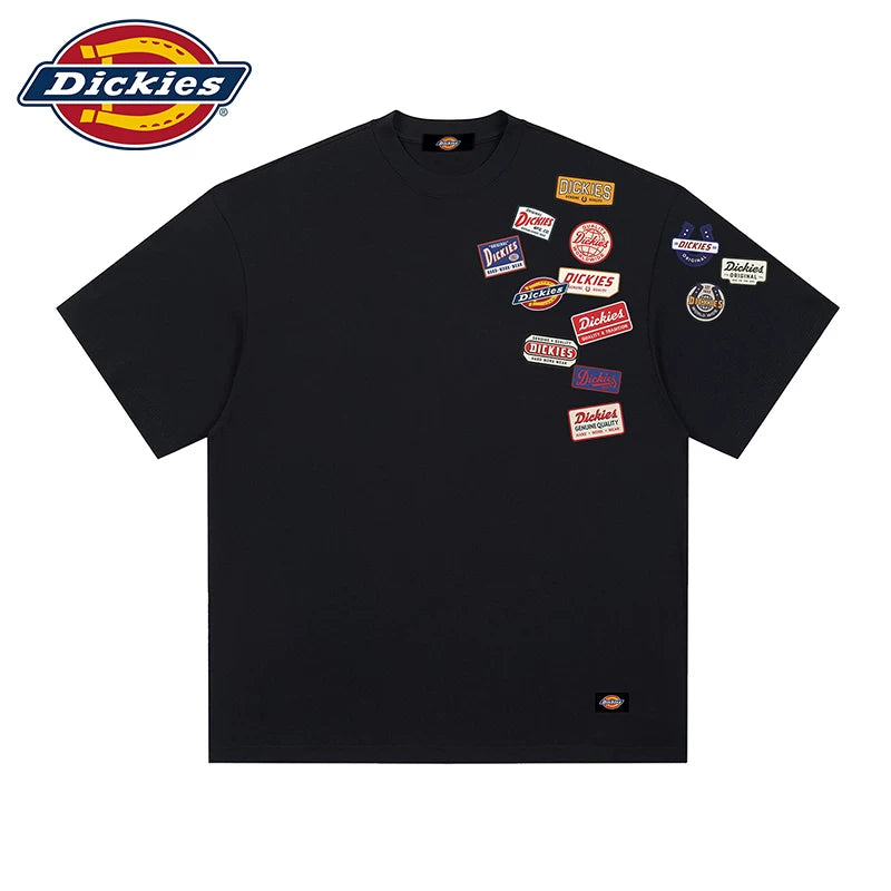 Dickies Heavy 300g Sorona Paris Cotton Sleeve T-shirt Summer Round Neck Loose Versatile Couple Half Sleeve