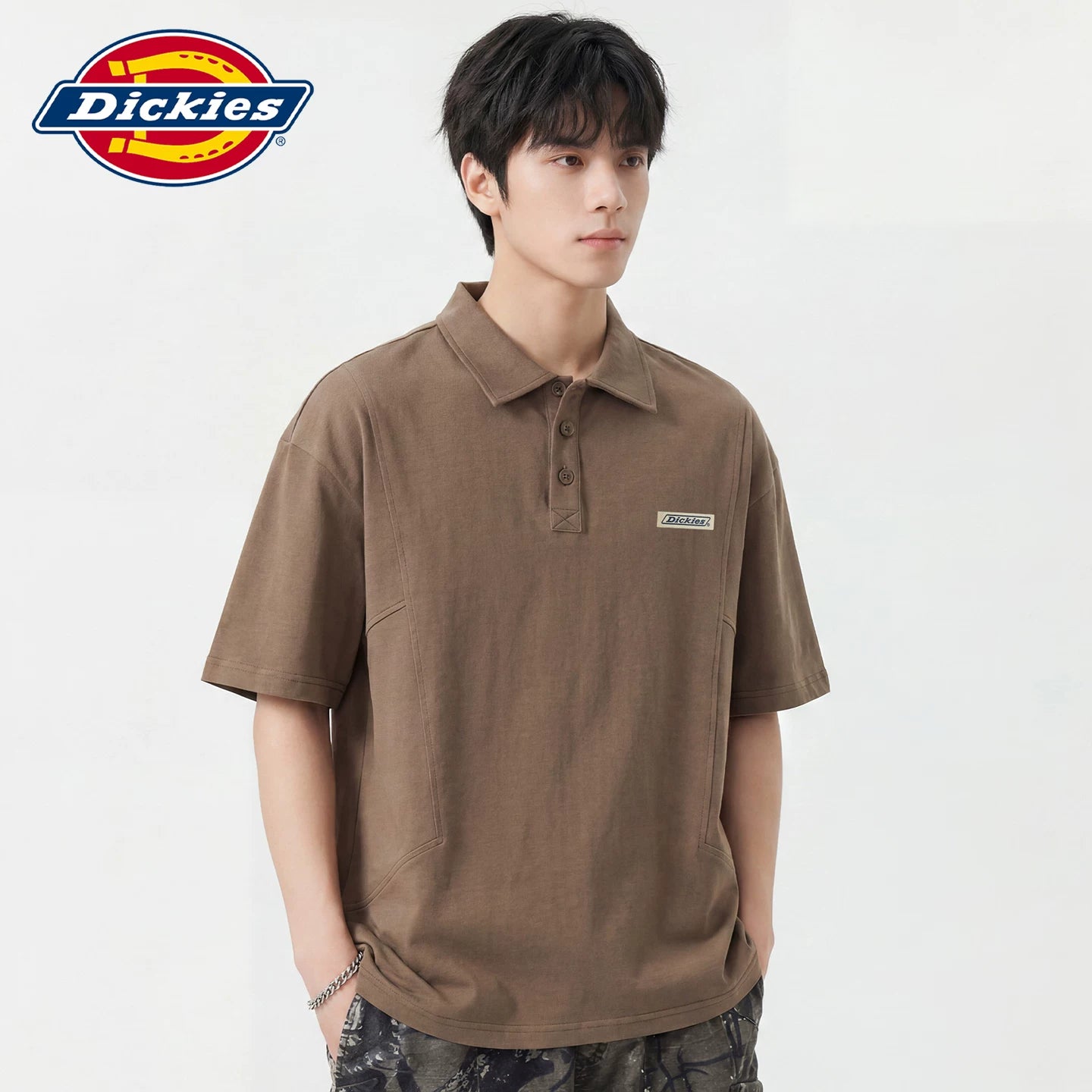 Dickies Cool Summer New Simple Thin Collar Short Sleeve Polo Shirt Men's Breathable Commuter Top Y