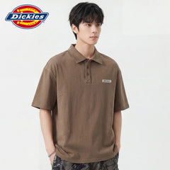 Dickies Cool Summer New Simple Thin Collar Short Sleeve Polo Shirt Men's Breathable Commuter Top Y