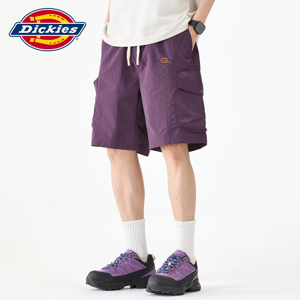Dickies new straight leg five quarter pants for men's summer loose thin drawstring workwear casual shorts Y