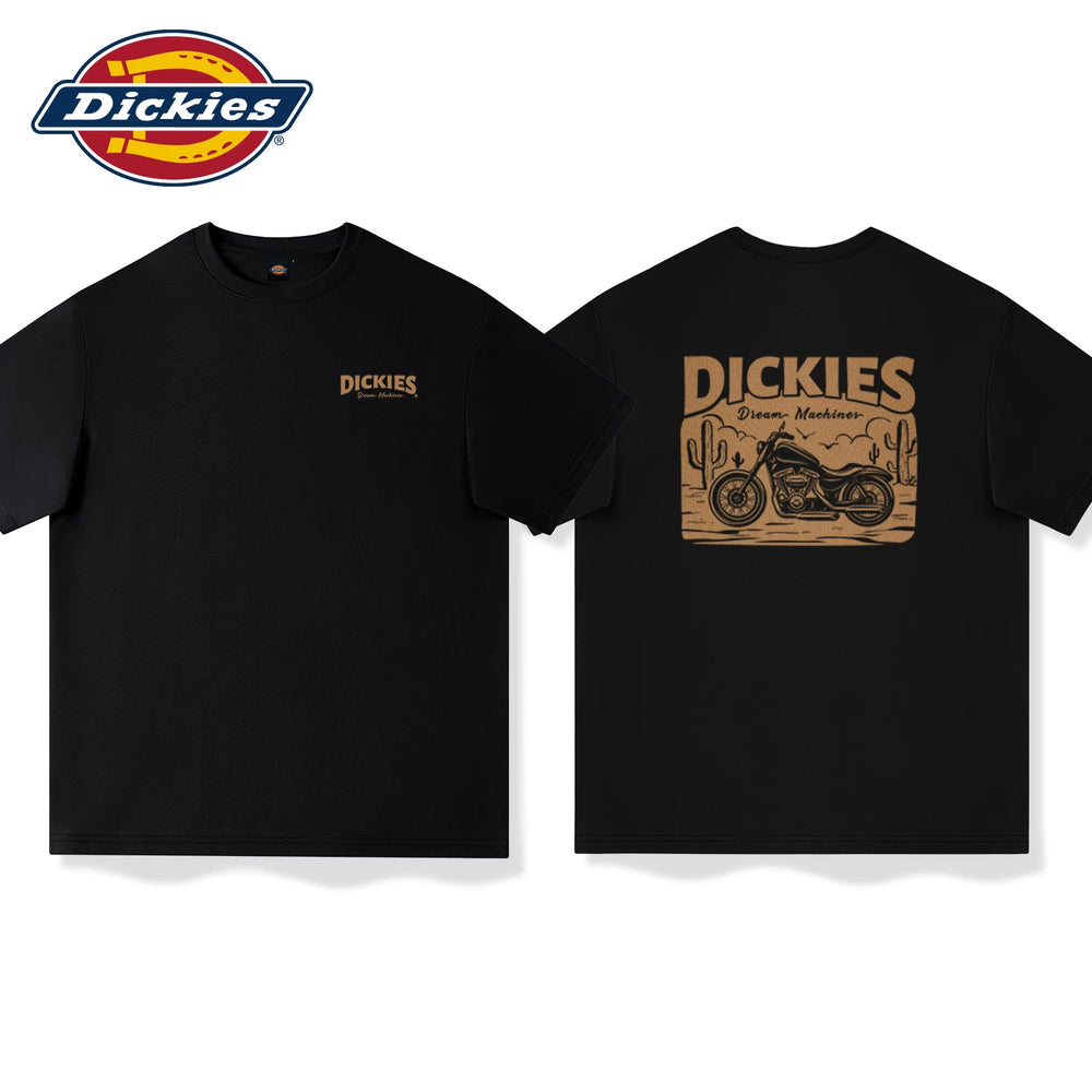Dickies Men's Short sleeved T-shirt 2026 New American Retro Heavy duty Cotton Loose Large Round Neck Half Sleeve A