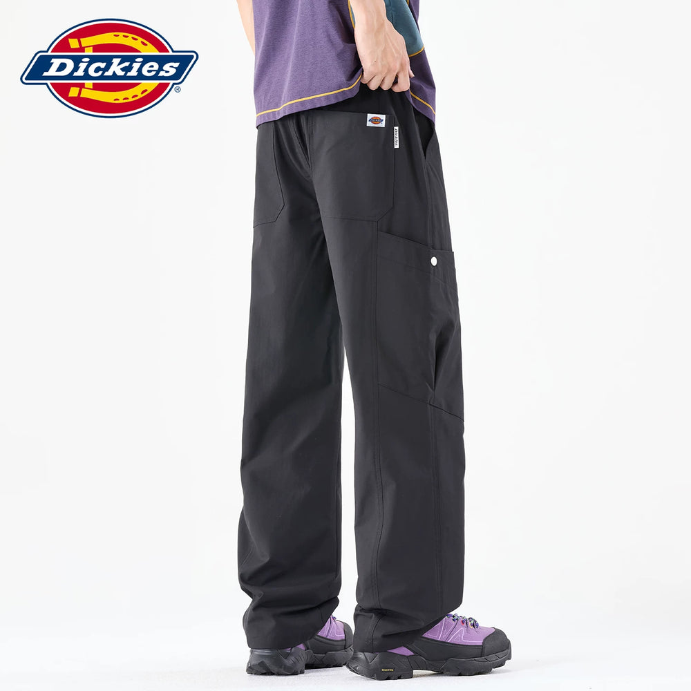 Dickies Cool Men's Work Pants Summer New Style Drawstring Thin Splicing Wide Leg Woven Casual Pants Y