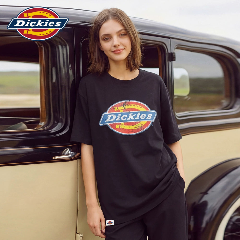 Dickies Emperor Cool Suitable Short sleeved T-shirt for Women's New Trendy Brand Loose and Versatile Round Neck Printed Casual Simple Top m