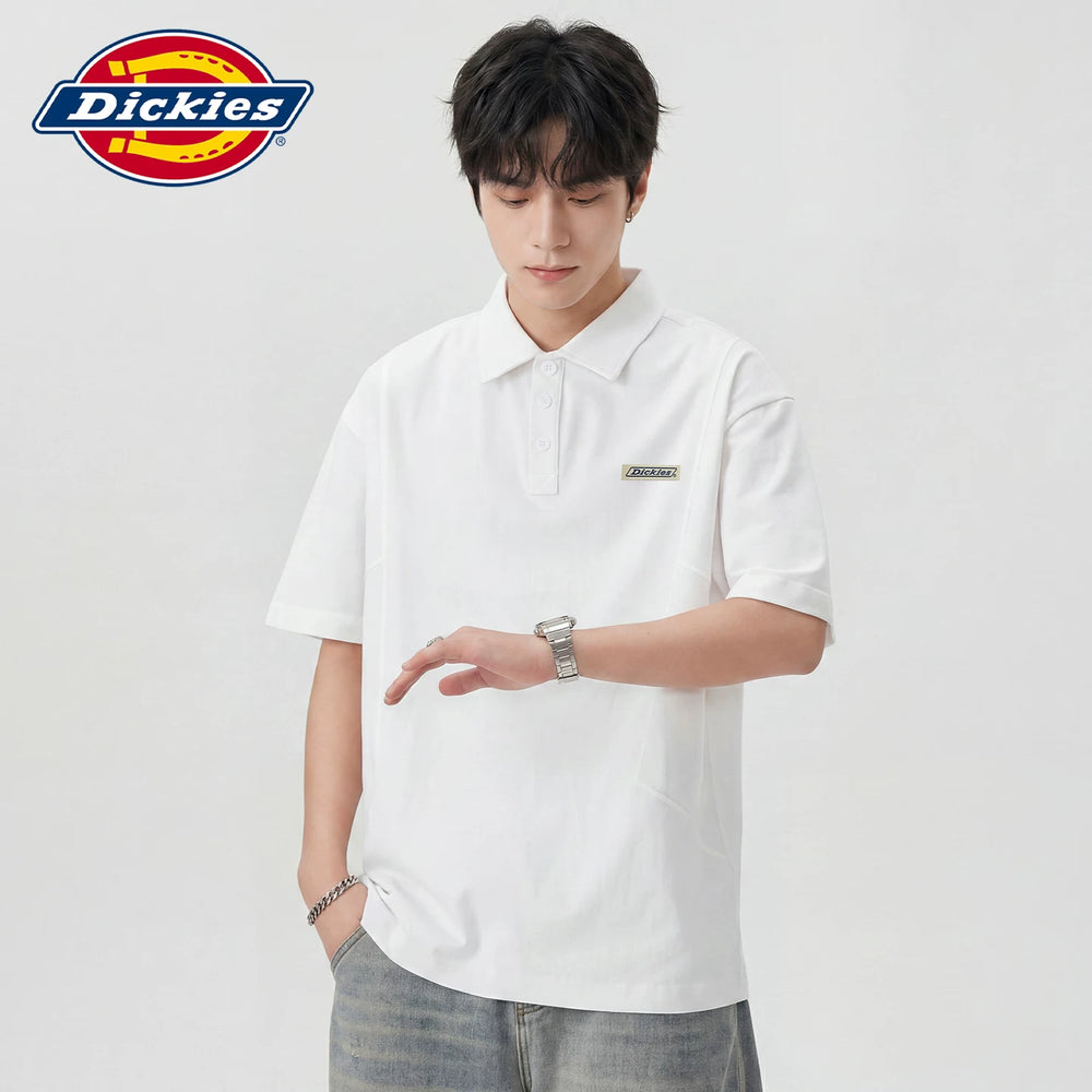 Dickies Cool Summer New Simple Thin Collar Short Sleeve Polo Shirt Men's Breathable Commuter Top Y