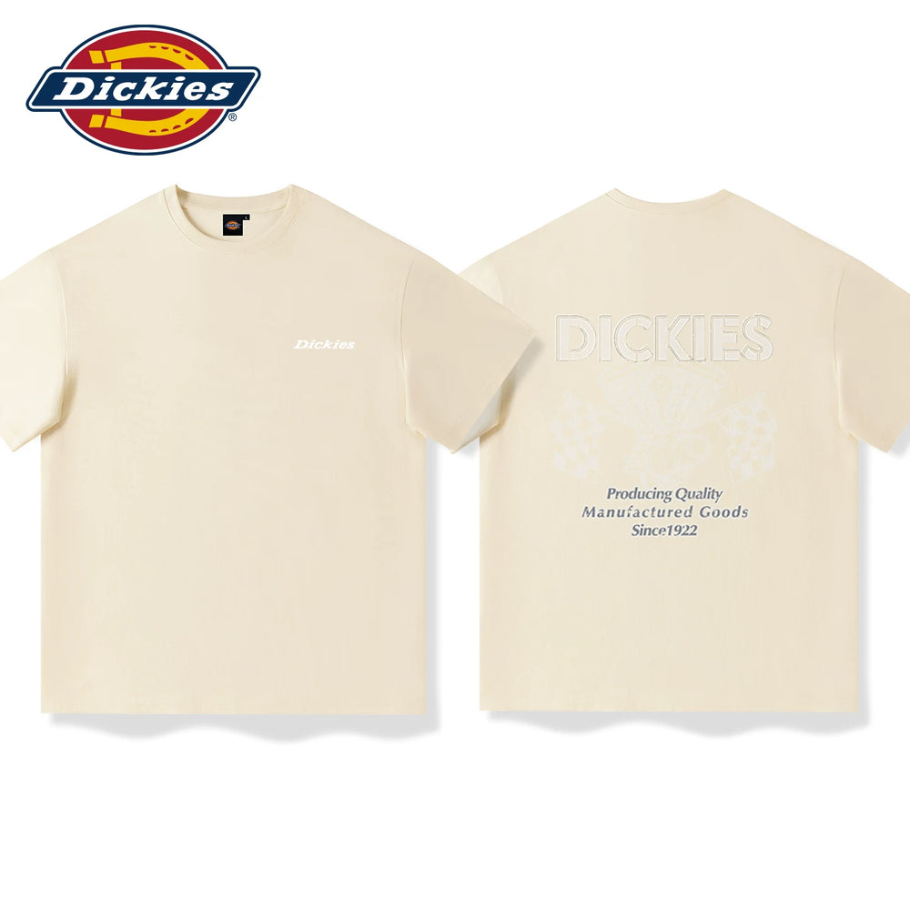 Dickies men's short sleeved T-shirt 2026 new American retro navy blue high-end design half sleeved T-shirt A