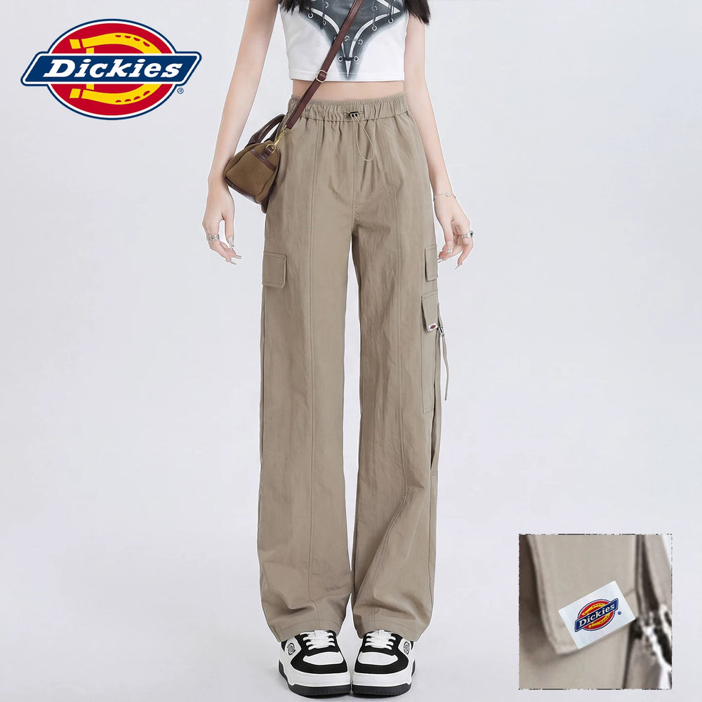Dickies Emperor Cool Suitable American Mountaineering Sunscreen Work Clothes Casual Pants Women's Summer Elastic Waist Multi Pocket Straight Leg Pants Y