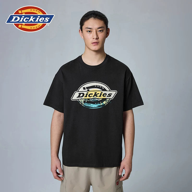 Dickies Cool 26 Summer New Collection Front Chest Sunrise LOGO Pattern Printed Loose Heavy duty Short sleeved T-shirt YHJ