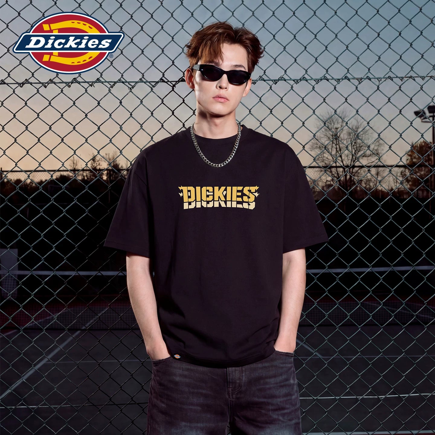 Dickies high-quality pure cotton short sleeved T-shirt for men, 26 new styles for summer, loose and slimming, black plus half sleeve A