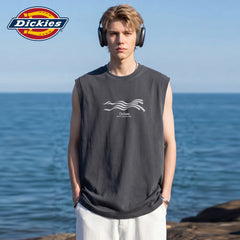 Dickies Emperor Cool Suitable Casual Shoulder Vest Men's Summer Pure Cotton Sleeveless T-shirt Sports Fitness Round Neck Top M