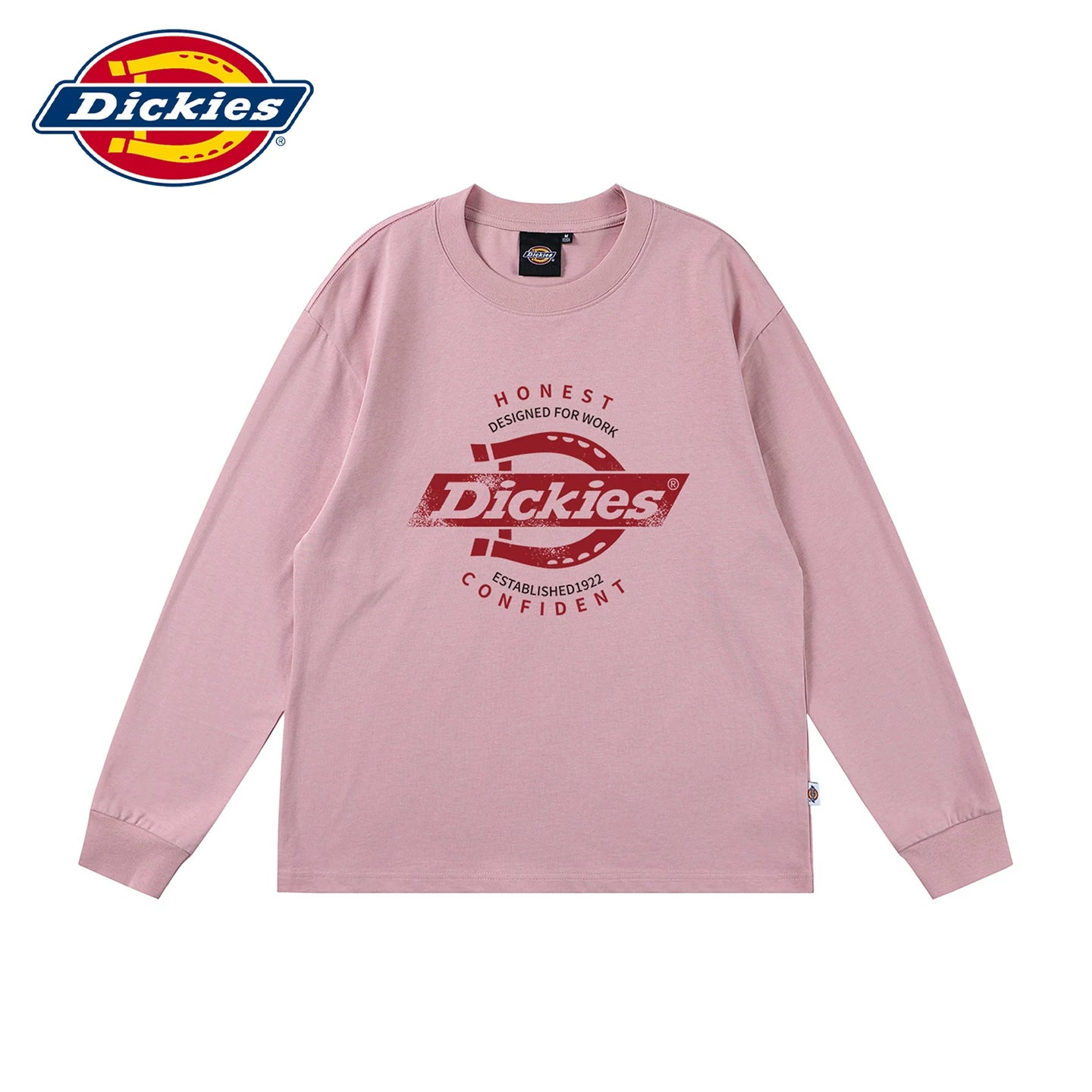 Dickies' new soft long sleeved T-shirt for spring, men's round neck American T-shirt with printed upper garment Y