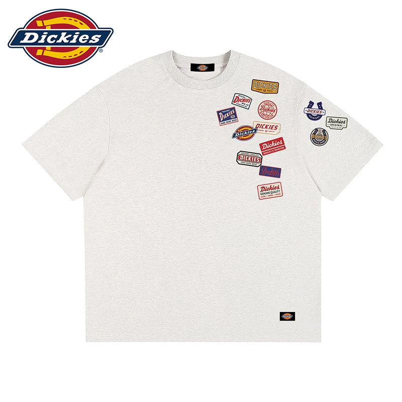 Dickies Heavy 300g Sorona Paris Cotton Sleeve T-shirt Summer Round Neck Loose Versatile Couple Half Sleeve