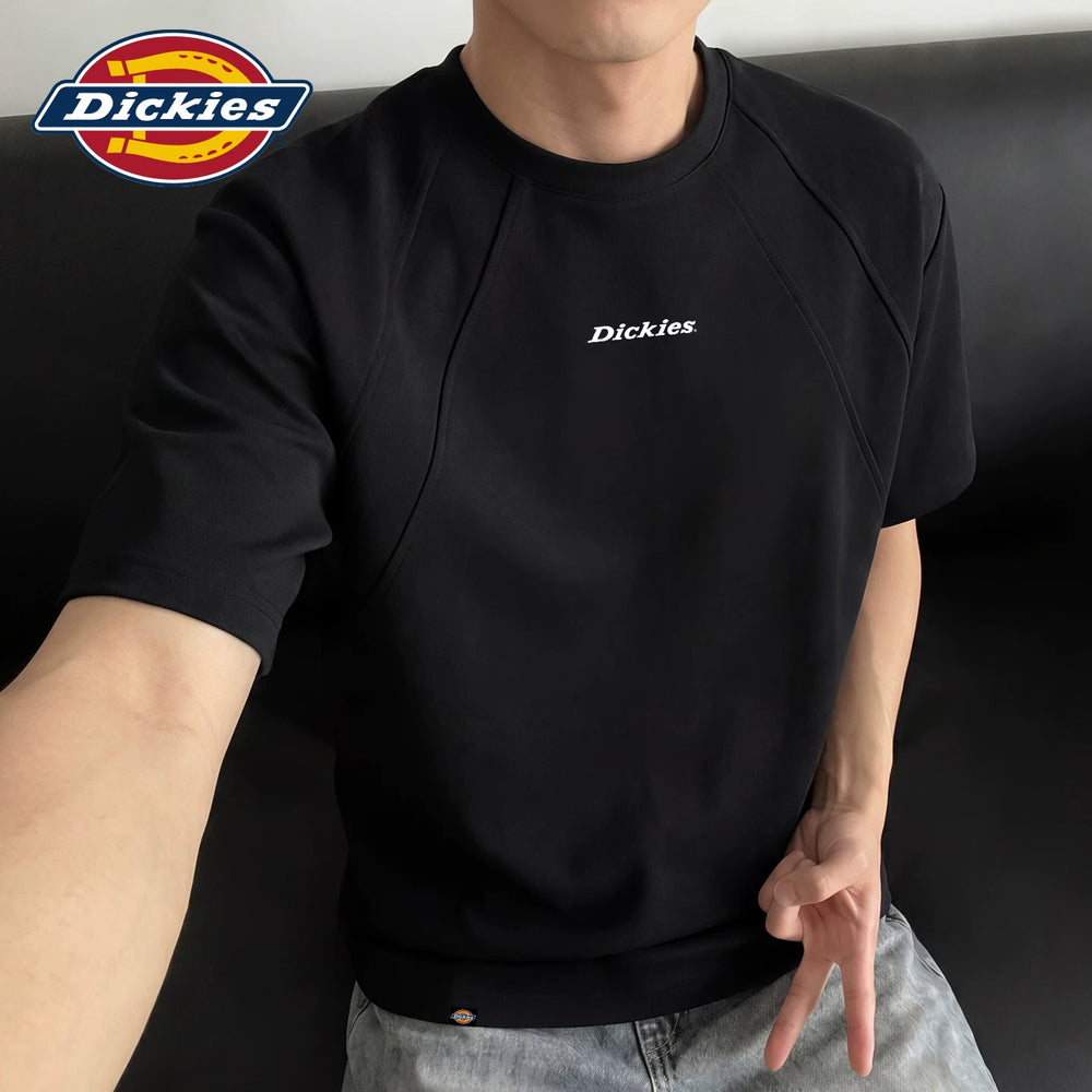 Dickies short sleeved T-shirt men's 2026 summer new high-quality heavyweight deconstruction splicing half sleeved loose T-shirt A