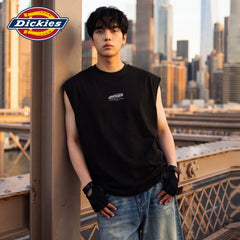 Dickies Cool Black Trendy Brand Camback Waist Men's Summer Sports Sleeveless T-shirt Couple Top M