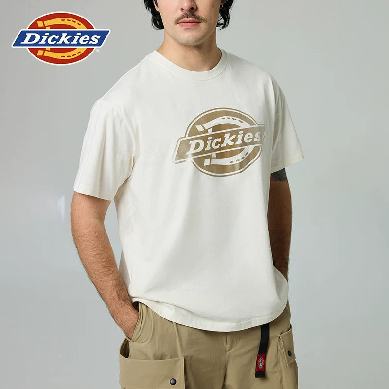 Dickies Cool 26 Spring/Summer Casual Chest Horseshoe Logo Printed Short sleeved T-shirt for Men and Women Couple J