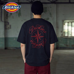 Dickies Cool Trendy Brand Heavy Short Sleeve T-shirt for Men in Summer, Pure Cotton Round Neck Loose Casual Half Sleeve Top M