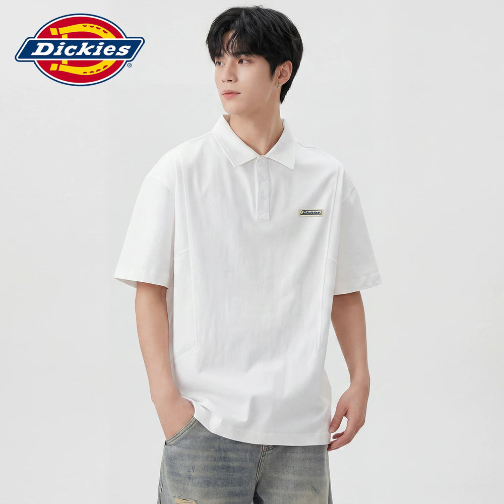 Dickies Cool Summer New Simple Thin Collar Short Sleeve Polo Shirt Men's Breathable Commuter Top Y
