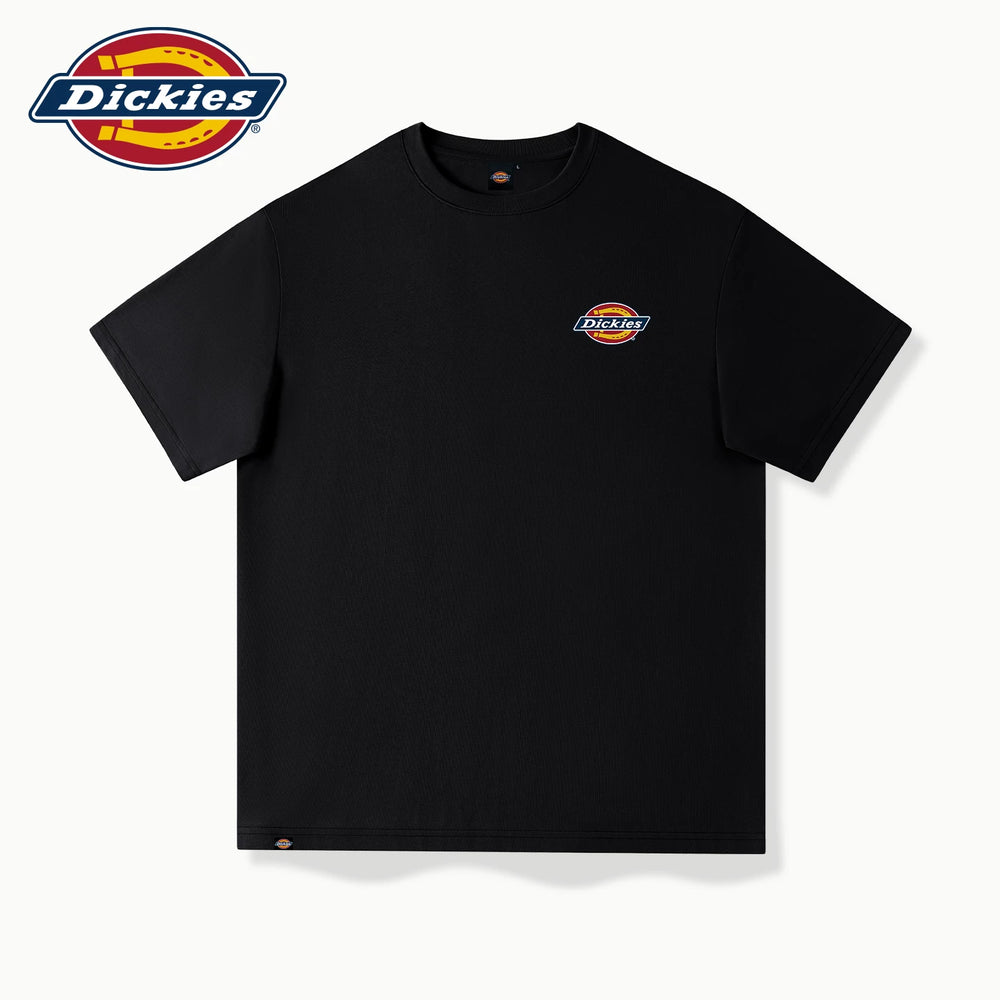 Dickies 2026 summer pure cotton men's short sleeved T-shirt round neck black loose casual half sleeved shirt A