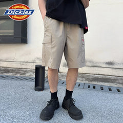 Dickies Cool 26 Spring/Summer Casual Loose Multi Pocket Work Shorts Elastic Waist for Men and Women Couple J