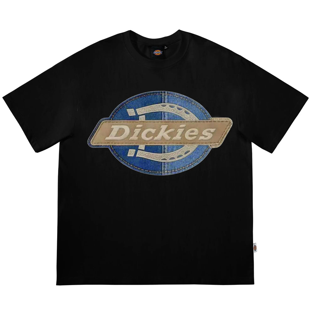 Dickies Cool Black Pure Cotton Short sleeved T-shirt Men's Summer Brand Classic LOGO Printed Half Sleeve Top M