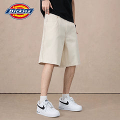 Dickies Cool Summer Casual Denim Shorts Men's Loose Cotton Straight Middle Pants Versatile Five Point Pants M