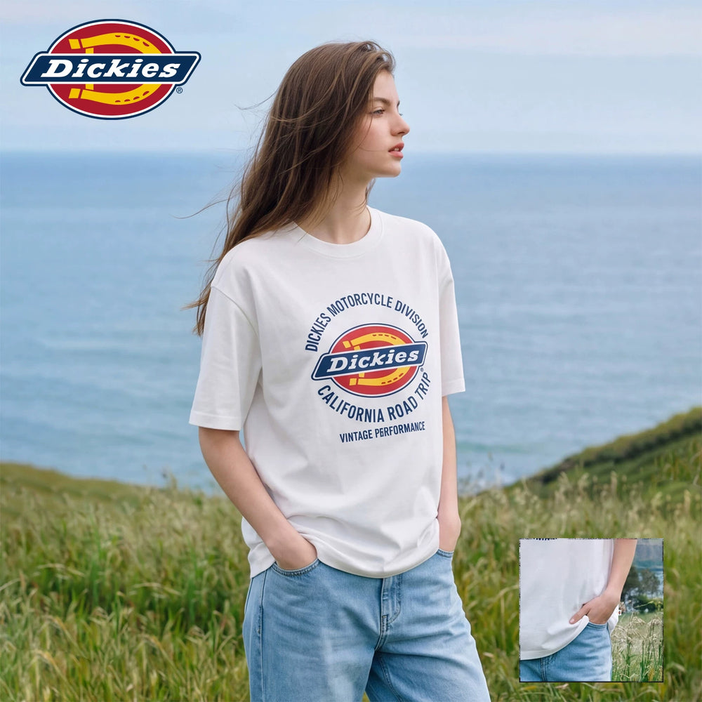 Dickies Emperor Cool Suitable Army Green Short sleeved T-shirt for Women 2026 Simple Style Comfortable and Versatile Loose Round Neck Top m