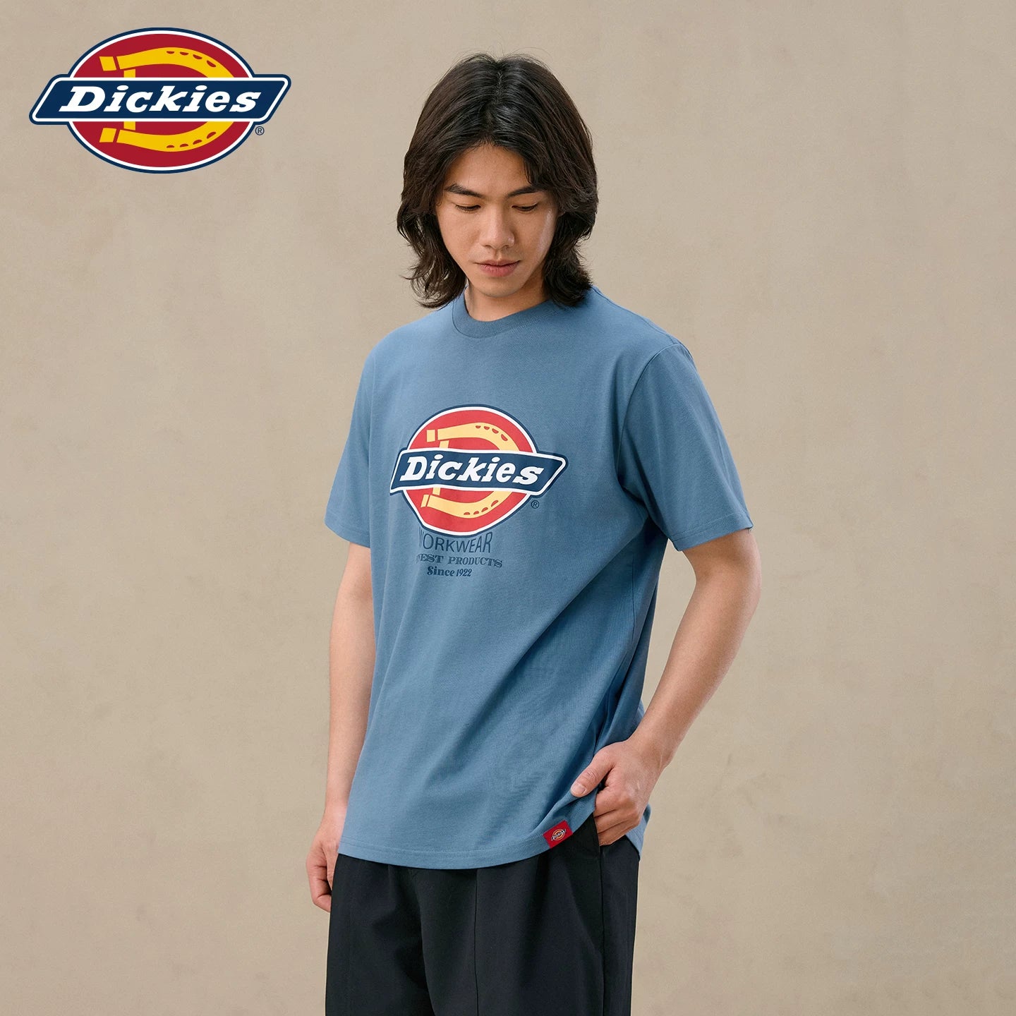 Dickies Cool 26 Spring/Summer New Product Large Logo Printed Cotton Comfortable Round Neck Short Sleeve T-shirt Men's Style J