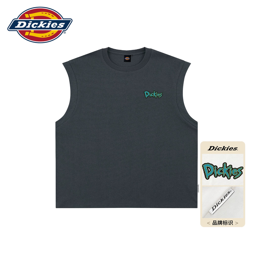 Dickies Cool Suitable Cotton Shoulder Waist Men's Summer Trendy Brand Loose Sports Fitness Sleeveless T-shirt M