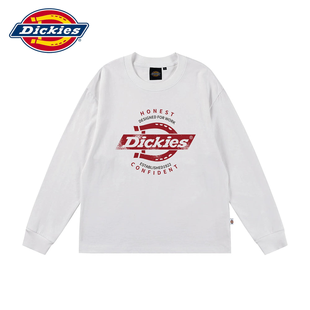 Dickies' new soft long sleeved T-shirt for spring, men's round neck American T-shirt with printed upper garment Y