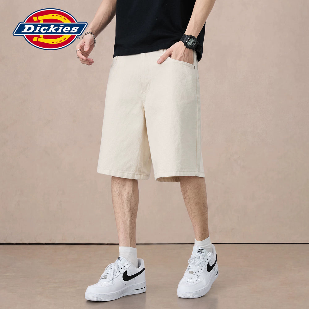 Dickies Cool Summer Casual Denim Shorts Men's Loose Cotton Straight Middle Pants Versatile Five Point Pants M