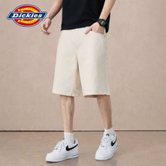 Dickies Cool Summer Casual Denim Shorts Men's Loose Cotton Straight Middle Pants Versatile Five Point Pants M