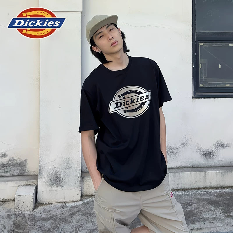 Dickies Cool 26 Spring/Summer Casual Chest Horseshoe Logo Printed Short sleeved T-shirt for Men and Women Couple J