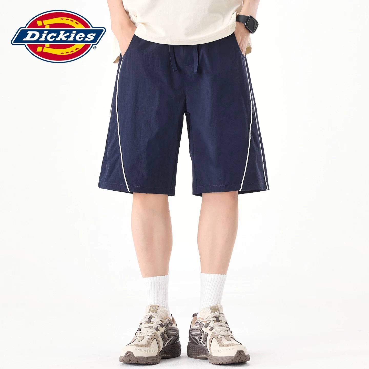 Dickies Emperor Cool Thin Summer New Style Drawstring Design Casual Shorts Men's Loose Straight Pentagram Pants Y