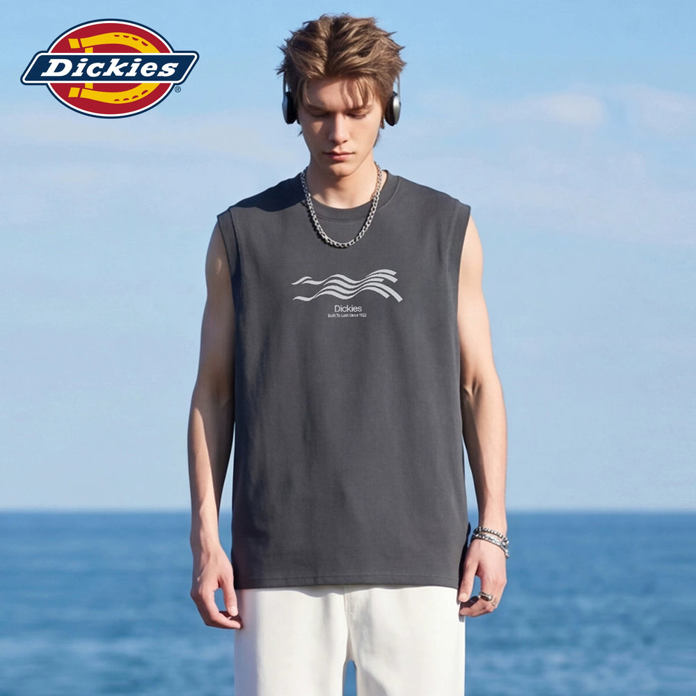 Dickies Emperor Cool Suitable Casual Shoulder Vest Men's Summer Pure Cotton Sleeveless T-shirt Sports Fitness Round Neck Top M