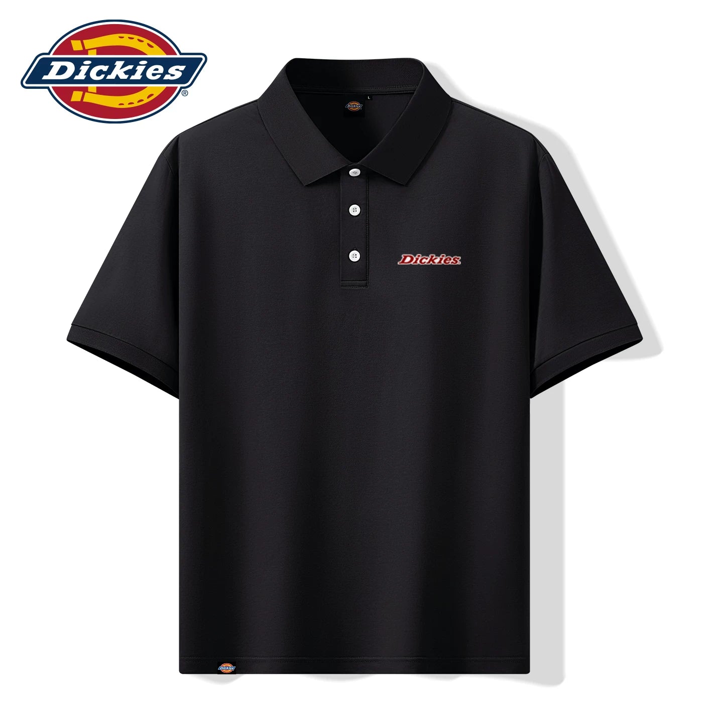 Dickies Silk Men's Polo Shirt for Summer Cool, Antibacterial, Sagging, No Heat, Flip Collar, Trendy Short Sleeve T-shirt A