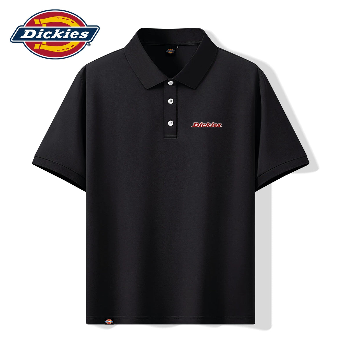 Dickies Silk Men's Polo Shirt for Summer Cool, Antibacterial, Sagging, No Heat, Flip Collar, Trendy Short Sleeve T-shirt A