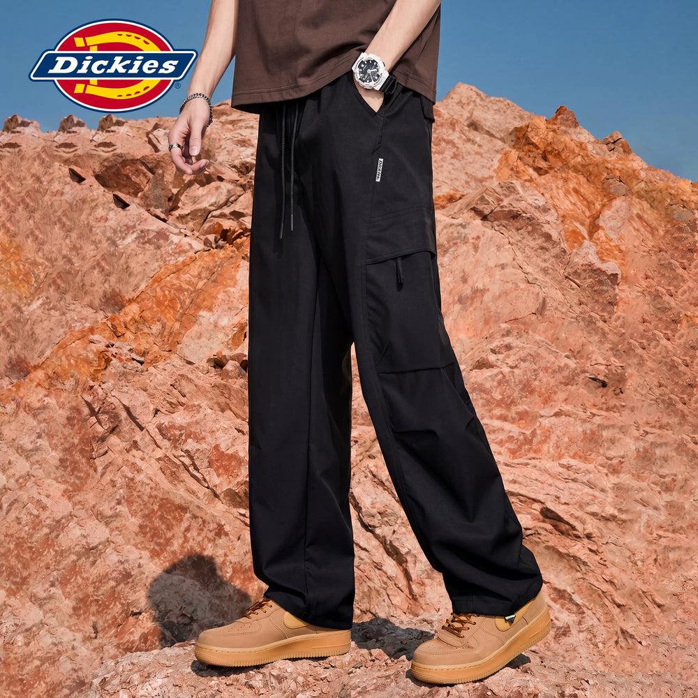 Dickies Cool Bending Knife Casual Pants for Boys, American High Street Wide Leg workwear Pants, Loose Straight Pants, M