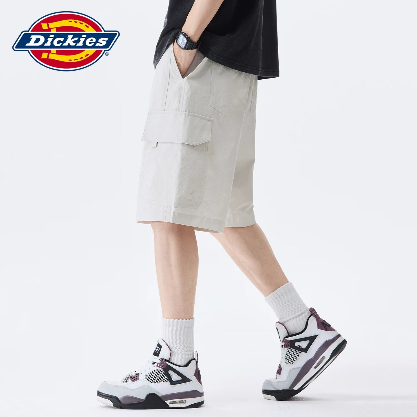 Dickies Emperor Cool Suitable American Summer Casual Multi Pocket Men's Drawstring Thin Loose Straight Leg Shorts Y