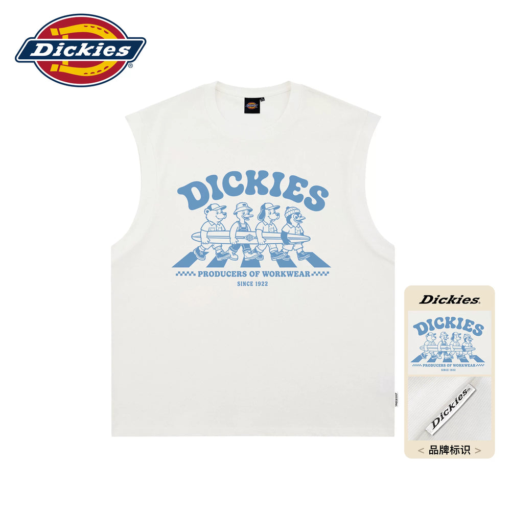 Dickies Emperor Cool Suitable American Children's Fun Cartoon Printed Shoulder Tank Top Men's Summer Cotton Loose Sleeveless Top M